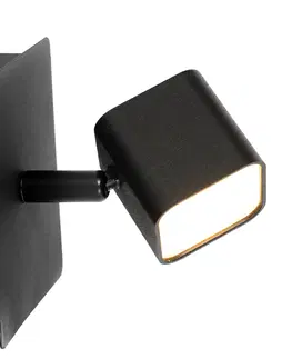 Nastenne lampy Moderné nástenné svietidlo čierne vrátane LED s vypínačom - Nola