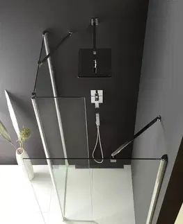 Sprchovacie kúty POLYSAN - MODULAR SHOWER stena na inštaláciu na múr, pre pripojenie otoč.panelu 900 mm MS3A-90