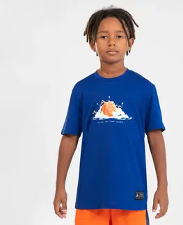 dresy Detské basketbalové tričko TS500 FAST modré