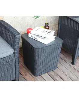 Záhradné stoly Záhradný stolík / úložný box UGUR Tempo Kondela Čierna