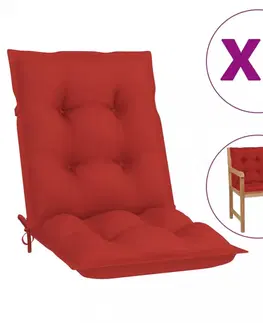 Sedákov Podušky na záhradné stoličky 6 ks Dekorhome Červená