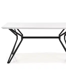 Stoly v podkrovnom štýle Stôl Pascal 160 Mdf/Oceľ – Biely/Čierna