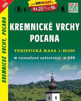 Voda, lyže, cyklo Kremnické vrchy - Poľana - TM 1093 - 1:50 000