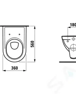 Záchody Laufen - Pro Závesné WC, 560x360 mm, biela H8209500000001