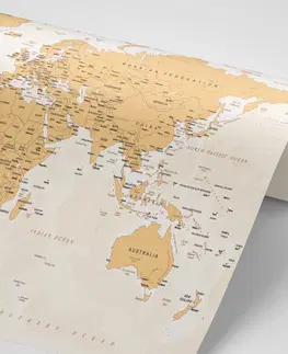 Samolepiace tapety Samolepiaca tapeta mapa sveta s vintage nádychom