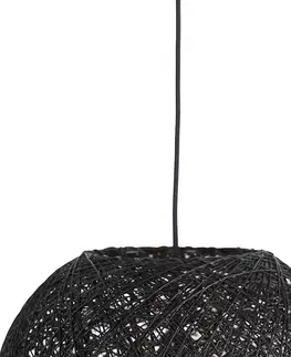 Zavesne lampy Závesná lampa čierna 35 cm - Corda