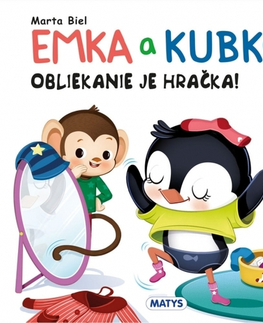 Leporelá, krabičky, puzzle knihy Emka a Kubko: Obliekanie je hračka - Marta Biel