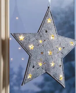 Vianočné dekorácie LED Plstená hviezda