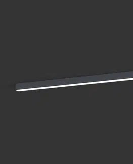 Stropné svietidlá Euluna Stropné LED svetlo Soft, 125 x 6 cm, grafitová