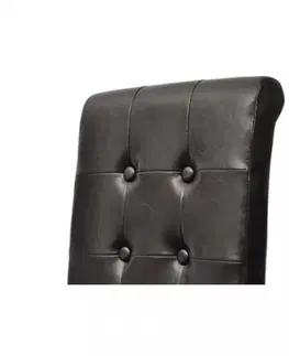 Jedálenské zostavy Jedálenská stolička 4 ks umelá koža / drevo Dekorhome Čierna