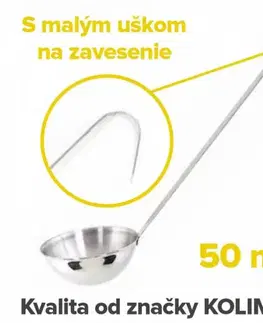 Naberačky KOLIMAX ČR Nerezová kuchynská naberačka 6 cm/50 ml, dĺžka 27cm, Kolimax