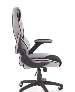 Kancelárske stoličky HALMAR Sonic kancelárska stolička s podrúčkami čierna / sivá