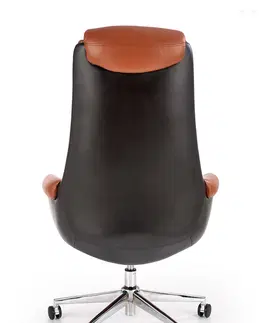 Kancelárske stoličky HALMAR Calvano kancelárske kreslo s podrúčkami svetlohnedá / tmavohnedá