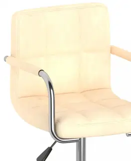 Kancelárske stoličky Otočná stolička kov / zamat Dekorhome Svetlosivá