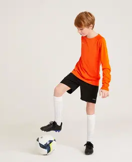 dresy Detský futbalový dres s dlhým rukávom Viralto Club oranžový