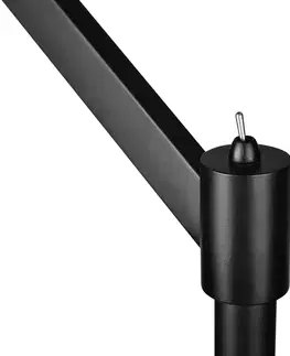 Stojacie lampy Trio Lighting Stojacia lampa Cassio s látkovým tienidlom, čierna