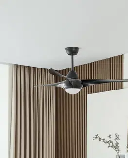 Stropné ventilátory so svetlom Starluna Lindby Zoika stropný LED ventilátor, CCT, čierna