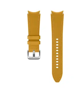 Príslušenstvo k wearables Náhradný hybridný kožený remienok pre Samsung Galaxy Watch4 (veľkosť M/L), mustard