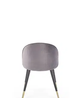 Jedálenské stoličky HALMAR K315 jedálenská stolička tmavosivá / čierna / zlatá