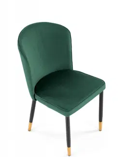 Jedálenské stoličky a kreslá Jedálenské kreslo K446 Halmar Tmavo zelená