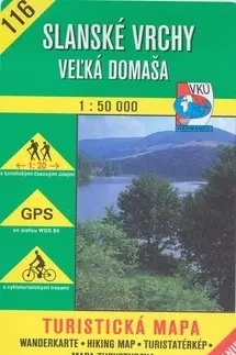 Turistika, skaly Slanské vrchy - Veľká Domaša - TM 116 - 1:50 000