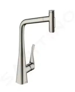 Kuchynské drezy HANSGROHE HANSGROHE - M71 Drezová batéria Metris Select s výsuvnou spŕškou, vzhľad nerezový 73820800