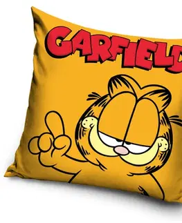 Obliečky Carbotex Obliečka na vankúšik Kocúr Garfield, 40 x 40 cm