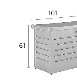 Úložné boxy Biohort Úložný zamykací box (tmavo sivá metalíza) 100 cm