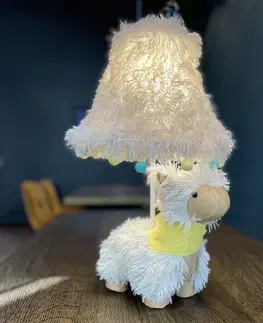 Stolove lampy Kinder tafellamp alpaca wit - Alma
