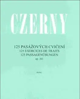 Hudba - noty, spevníky, príručky 125 pasážových cvičení op. 261 - Carl Czerny