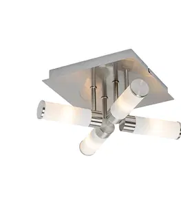 Vonkajsie stropne svietidla Moderné kúpeľňové stropné svietidlo oceľové 4-svetlové IP44 - Vaňa