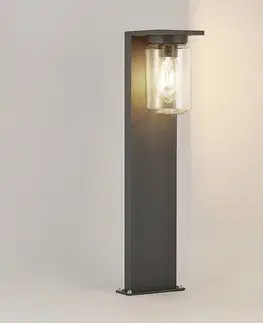 Osvetlenie príjazdovej cesty Lucande Lucande Semka chodníková lampa, 65 cm, tmavosivá