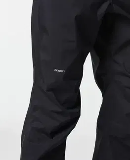 nohavice Pánske trailové nepremokavé nohavice do dažďa čierne