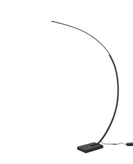 Stojace lampy Dizajnová stojaca lampa čierna vrátane LED stmievateľná - Dina