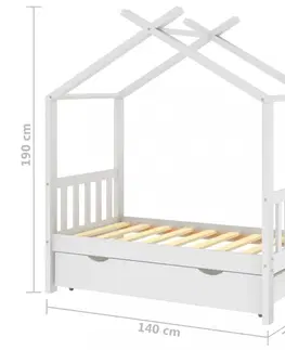 Detské izby Detská posteľ 70x140 borovice Dekorhome Prírodné drevo