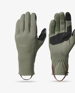 čiapky Strečové dotykové rukavice MT500 na horskú turistiku kaki