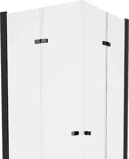 Vane MEXEN/S - Roma Duo sprchovací kút 80x70 cm, transparent, čierna + vanička so sifónom 854-080-070-70-02-4010B