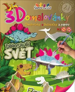 Pre deti a mládež - ostatné 3D omalovánky Dinosauří svět