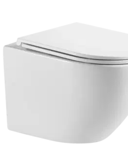 Záchody DEANTE Podstavný rám, pre závesné WC misy + SLIM tlačidlo chrom + WC INVENA LIMNOS WITH SOFT  se sedlem RIMLESS CST_WC01 051P LI1