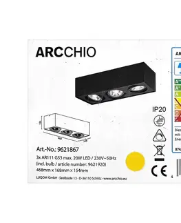 Svietidlá Arcchio Arcchio - LED Stropné svietidlo DWIGHT 3xG53/20W/230V 