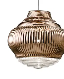 Závesné svietidlá Ailati Závesná lampa Bonnie 130 cm bronzová metalická