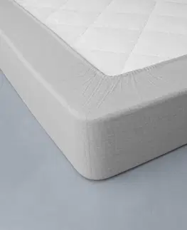 Bavlnené Jednofarebná posteľná bielizeň z ľanu v zapratej úprave