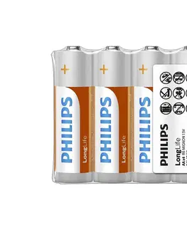 Predlžovacie káble Philips Philips R6L4F/10 - 4 ks Zinkochloridová batéria AA LONGLIFE 1,5V 900mAh 