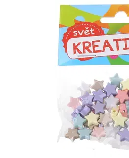 Kreatívne a výtvarné hračky WIKY - Korálky hviezdičky mix farieb 15g
