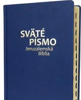 Biblie, biblistika Sväté Písmo – Jeruzalemská Biblia (veľký formát, modrá so zlatorezom)
