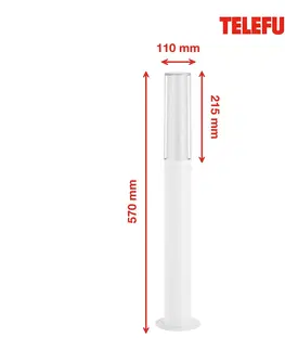 Osvetlenie príjazdovej cesty Telefunken Telefunken Bristol LED svietidlo, 57 cm, biela