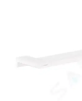 Držadlá k vani HANSGROHE - AddStoris Držiak uterákov dvojitý, dĺžka 650 mm, matná biela 41743700