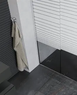 Sprchovacie kúty MEXEN/S - APIA sprchovací kút 125x100 cm, dekor - pruhy, chróm 840-125-100-01-20