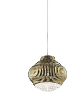 Závesné svietidlá Ailati Závesná lampa Bonnie 130 cm starozlatá metalická