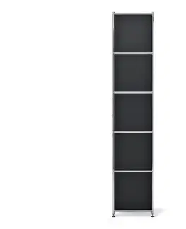 Bookcases & Standing Shelves Kovová skrinka »CN3« s 2 výklopnými priečinkami a 2 zásuvkami, čierna
